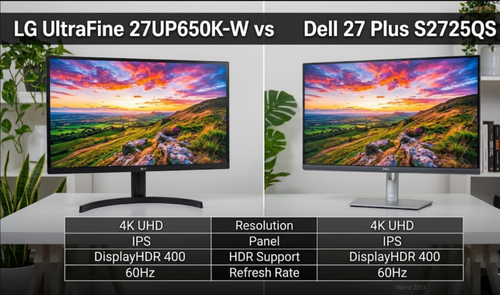 LG UltraFine 27UP650K-W vs Dell 27 Plus S2725QS