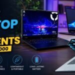 Best budget laptop for students 2026 showing an open laptop on a study desk.